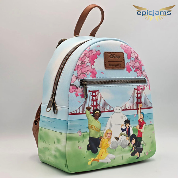 Loungefly Disney Big Hero 6 Baymax Group View Mini Backpack New - Picture 2 of 8